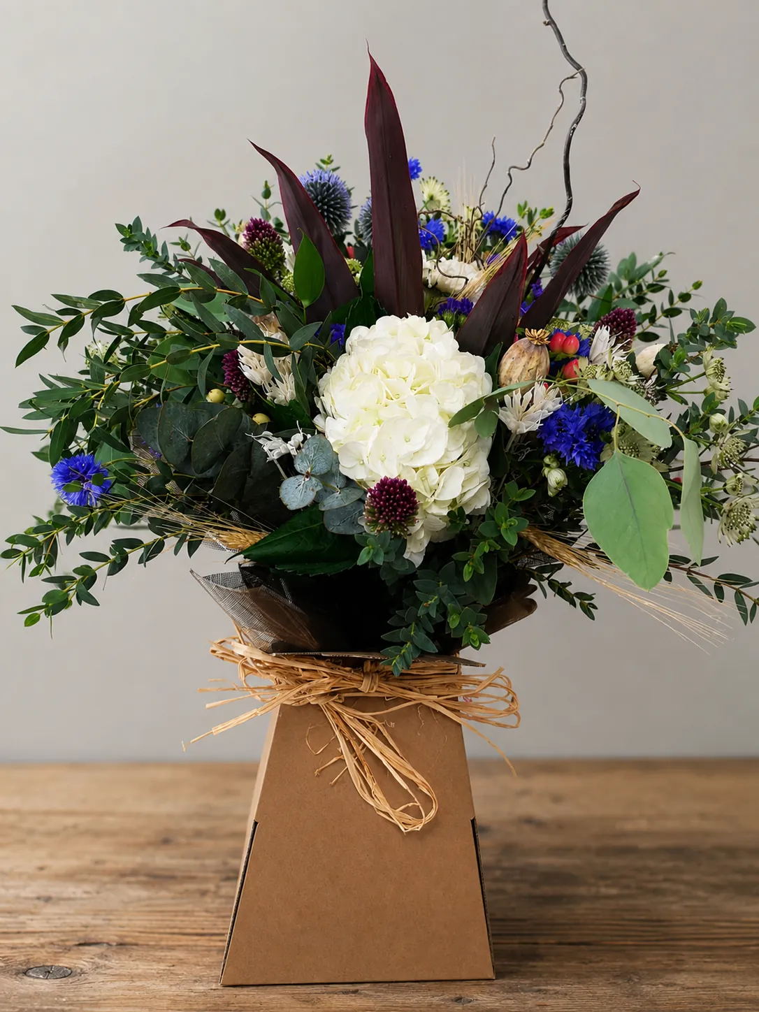 Pink box arrangement with roses, carnations and gerbera daisies