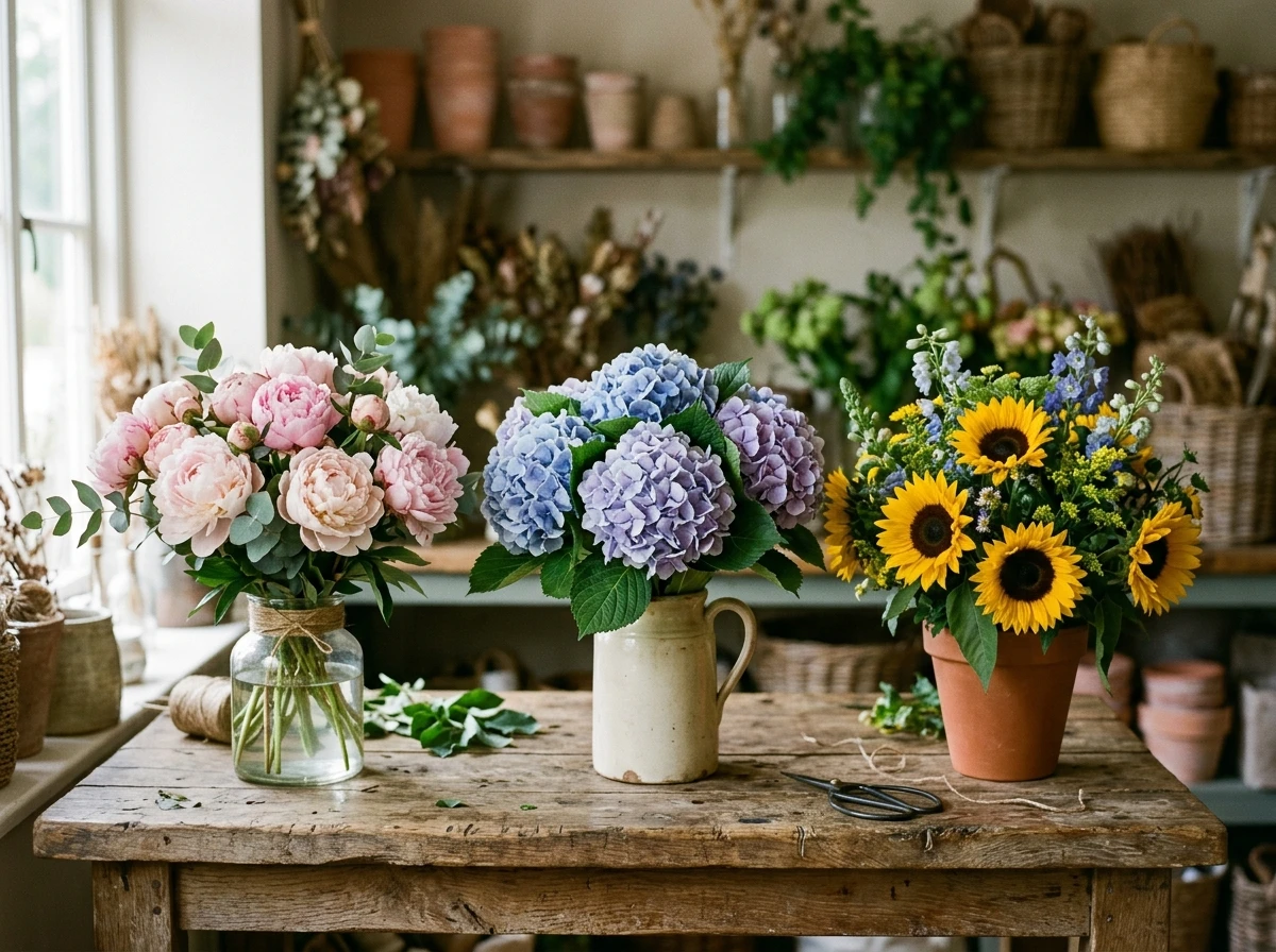 Seasonal summer flower bouquet, Quality Plants and Flowers, Denby Dale florist